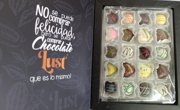 Caja estilo Libro con 20 Chocolates